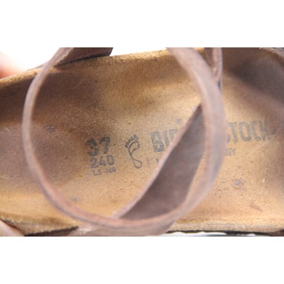 Birkenstock Yara Sandals Women's EU37 US 6-6.5 Birko Flor Leather Ankle Strap - Picture 6 of 7